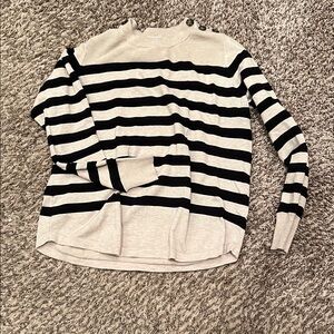 Liz Claiborne Cream Sweater with Button Details